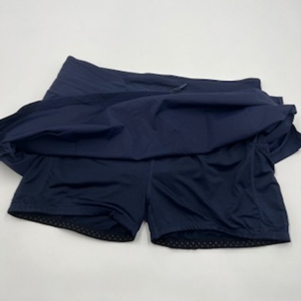 ISEEGZ Women Navy Blue Athletic Skort XL Built-in Shorts Pocket Drawstring NEW - Picture 4 of 8